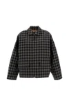 Marni Check-pattern Zip-up Jacket In Gray