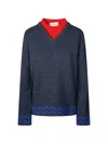 Marni Chevron-pattern Layered-effect Sweater In Multi