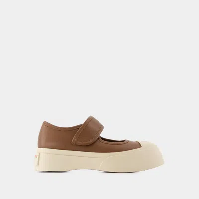 Marni Mary Jane Style Sneakers For Women In Brown