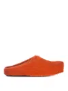 Marni Men Fussbett Sabot Hairy Mules In Orange