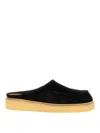 Marni Black Suede Slides In Black