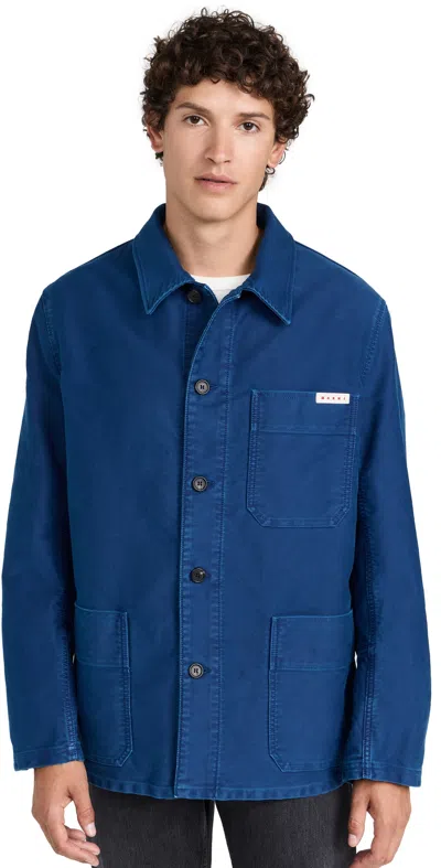 Marni Blue Workwear Jacket In 00b56 Royal