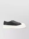 Marni Pablo Leather Flatform Sneakers In White