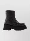 Marni Chunky Sole Ankle Booties In Leather In Black