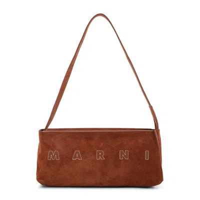 Marni Cigar Museo Hobo Pochette In Brown