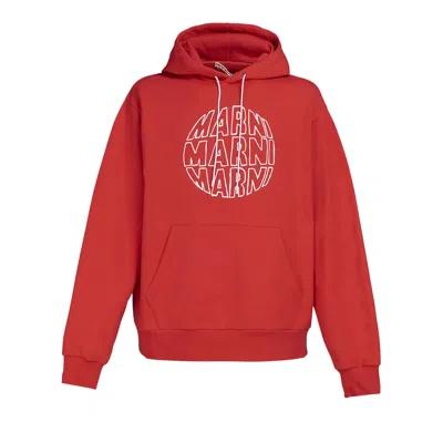 Pre-owned Marni Circular Logo Sweatshirt 'lacquer' | Red | Men's Size 56