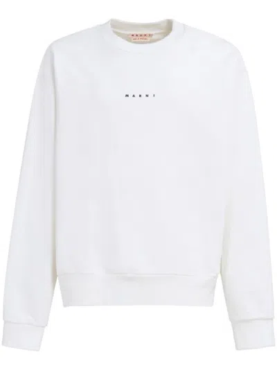 Marni 'oversized Organic Cotton Sweat In White