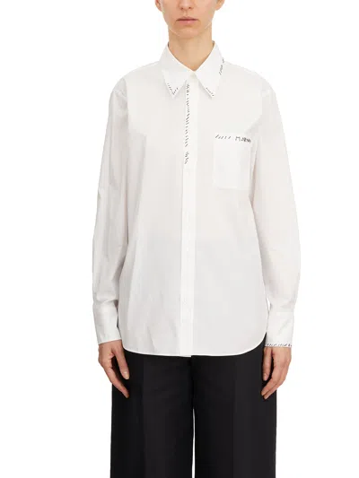 Marni Classic Cotton Shirt For Women In White