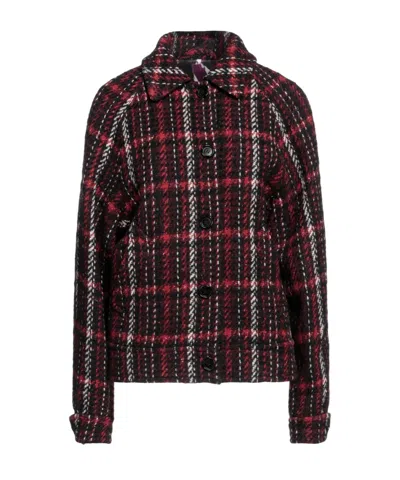 Marni Classic Plaid Long-sleeve Coat In Brown