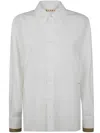 Marni Structured Collar Long Sleeve Blouse In White
