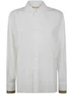Marni Structured Collar Long Sleeve Blouse In White