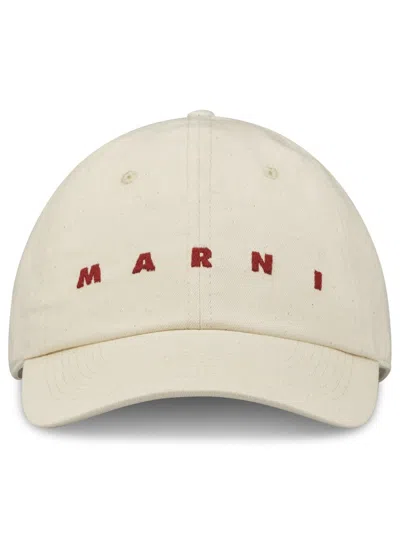 Marni Classic Six-panel Cap With Adjustable Strap In Gray