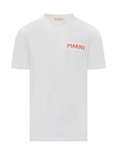 Marni Classic T-shirt For Fall/winter 2025 In White