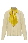 Marni Classic Viscose Rayon Shirt With Relaxed Fit In Yellow