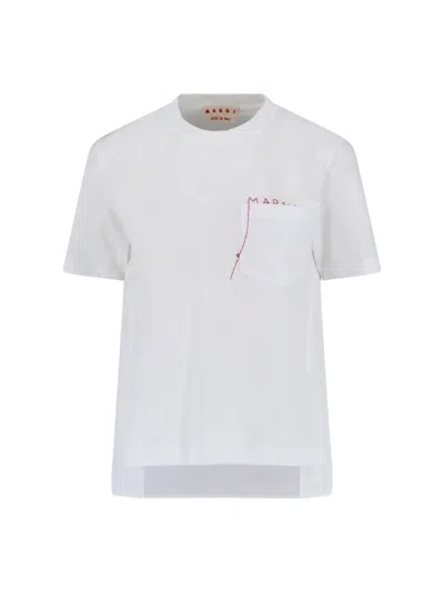 Marni Classic White T-shirt With Minimalist Design