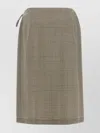 Marni Pleated Wrap Skirt In Brown