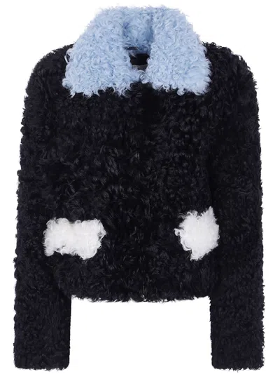 Marni Coat Furry "jkmx0412qu. Lm044 Ron99" In Black