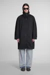 Marni Black Front Zipped Nylon Jacket In Black