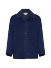 Marni Wool And Mohair Coat In Light Navy