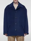Marni Wool And Mohair Coat In Navy
