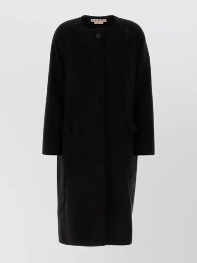 Marni Coat Wool Blend Flap Pockets