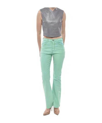 Marni Coated Bootcut Jeans In Green