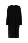 Marni Logo-embroidered Coat In Black