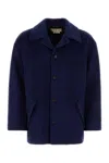 Marni Blue Wool Blend Coat In Blue