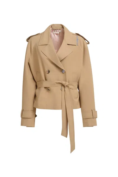 MARNI MARNI COATS BEIGE