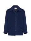 Marni Wool And Mohair Coat In Light Navy