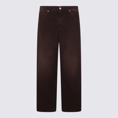 Marni Cocoa Cotton Pants In Brown