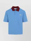 Marni Polo In Piquet Blu Con Colletto A Contrasto In Blue