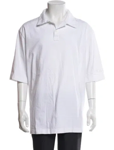 Pre-owned Marni Collar Short Sleeve Polo Shirt W/ Tags In White