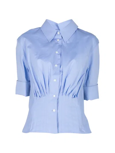 Marni Collared Buttoned Shirt In Blue