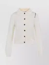 Marni Collared Cotton Knitwear Cardigan In Neutral
