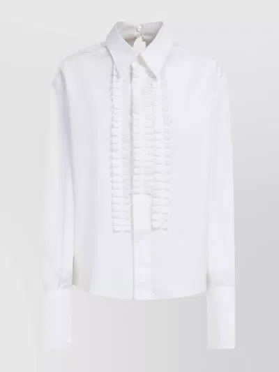 MARNI COLLARED NECK LONG SLEEVES RUFFLE DETAIL