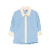 Marni Collared Panelled Top In Blue