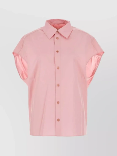 Marni Collared Shirt With Pleated Back In Pink