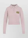Marni Collared Top With Ribbed Cuffs And Hem In Pink