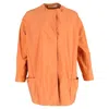 Marni Collarless Jacket In Orange Nylon In Orange