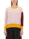 Marni Pink Colour-block Cashmere Jumper