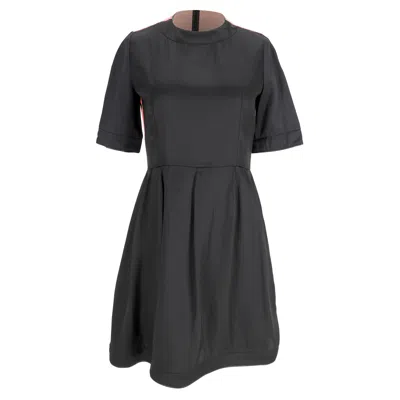 Marni Color-block Mini A-line Dress In Black And Pink Acetate