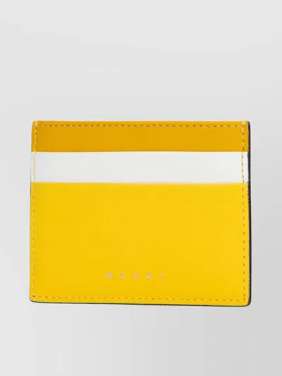 Marni Colour-block Wallet And Cardholder In Yellow