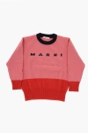 Marni Color Block Wool Blend Crew-neck Sweater