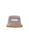 Marni Logo-patch Trim Bucket Hat In Gray