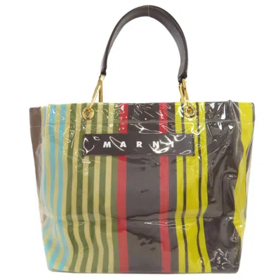 Pre-owned Marni Color Yellow Vinyl Nylon Tote Bag () In Multi
