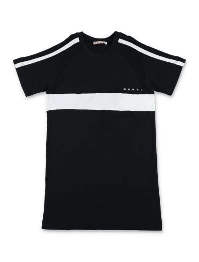 Marni Kids' Dress Bicolor In Black