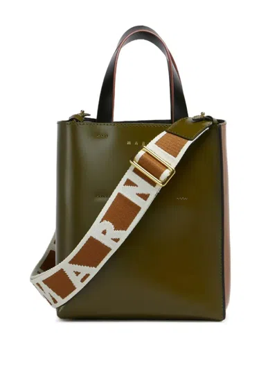 Marni Colorblock Leather Tote Bag