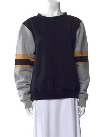 Pre-owned Marni Colorblock Pattern Crew Neck Sweatshirt In Black