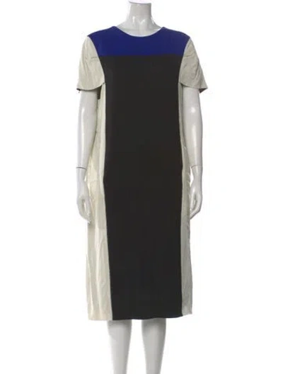 Pre-owned Marni Colorblock Pattern Midi Length Dress